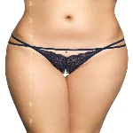 Жіночі стрінги - G-String 2496, blue S/M - мініатюра 1