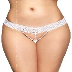 Жіночі стрінги - G-String 2491, white M/L - мініатюра 1