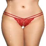 Жіночі стрінги - G-String 2495, red M/L - мініатюра 1