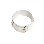 Нашийник Slave Leather Collar White - мініатюра 1