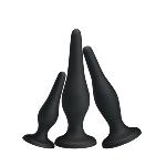 Набір анальних пробок - Pretty Love Begginer's Mini Anal Kit Black - мініатюра 5