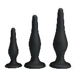Набір анальних пробок - Pretty Love Begginer's Mini Anal Kit Black - мініатюра 7
