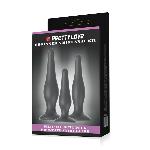 Набір анальних пробок - Pretty Love Begginer's Mini Anal Kit Black - мініатюра 8