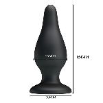 Анальна пробка - Pretty Love Sturdy Silicone Anal Plug Black - мініатюра 6