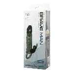 Насадка на член - Brave Man Vibrating Penis Sleeve 5,91" Black - мініатюра 8