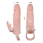 Насадка на член - Brave Man Vibrating Penis Sleeve 5,91" Flesh - мініатюра 5