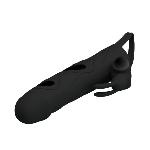 Насадка на член - Pretty Love Penis Sleeve With Ball Strap 5.5" Black - мініатюра 4