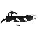 Насадка на член - Pretty Love Penis Sleeve With Ball Strap 5.5" Black - мініатюра 5