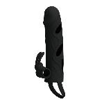 Насадка на член - Pretty Love Penis Sleeve With Ball Strap 5.5" Black - мініатюра 6
