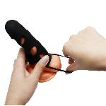 Насадка на член - Pretty Love Penis Sleeve With Ball Strap 5.5" Black - мініатюра 7
