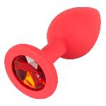 Анальна пробка  - Colorful Joy Jewel Red Plug Small - мініатюра 2