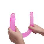 Двосторонній фалоімітатор - Double Dones Dildo Pink - мініатюра 7