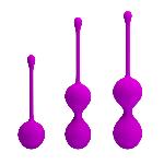 Вагінальні кульки - Pretty Love Kegel Balls Set Pink, 3 шт. - мініатюра 3