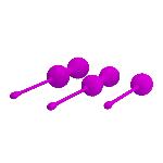 Вагінальні кульки - Pretty Love Kegel Balls Set Pink, 3 шт. - мініатюра 4