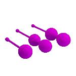 Вагінальні кульки - Pretty Love Kegel Balls Set Pink, 3 шт. - мініатюра 5