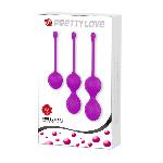Вагінальні кульки - Pretty Love Kegel Balls Set Pink, 3 шт. - мініатюра 8