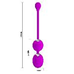 Вагінальні віброкульки - Pretty Love Willie Vibrating Kegel Balls Purple - мініатюра 4