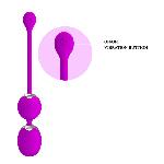 Вагінальні віброкульки - Pretty Love Willie Vibrating Kegel Balls Purple - мініатюра 5
