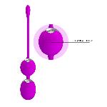 Вагінальні віброкульки - Pretty Love Willie Vibrating Kegel Balls Purple - мініатюра 8