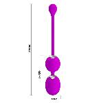 Віброкульки - Pretty Love Werner Kegel Ball Purple - мініатюра 5