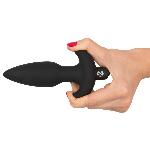 Анальна пробка - Black Velvet Vibrating Plug Medium - мініатюра 4