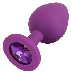 Анальна пробка - Colorful Joy Jewel Purple Plug Medium - мініатюра 5