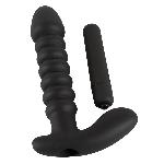 Анальний вібратор - Black Velvets Vibrating Plug Medium - мініатюра 3