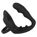 Анальна пробка з ерекційним кільцем - Black Velvets Ring & Plug - мініатюра 7