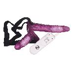 Страпон - Vibrating Strap On Duo Lila - мініатюра 2