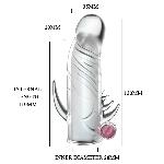 Насадка на член - Penis Sleeve With Vibration, 13 см - мініатюра 5