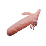 Насадка на член - Brave Man Vibrating Penis Sleeve Flesh - мініатюра 4