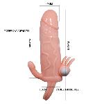 Насадка на член - Brave Man Vibrating Penis Sleeve Flesh - мініатюра 9