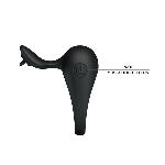 Ерекційне кільце - Pretty Love Stimulating Tonguo Penis Ring Black - мініатюра 2