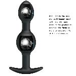 Анальна пробка - Pretty Love Special Anal Stimulation Anal Balls 4.92" Black - мініатюра 8