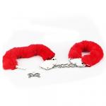 Наручники - Fetish Pleasure Fluffy Hand Cuffs Red - мініатюра 4
