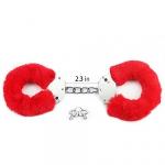 Наручники - Fetish Pleasure Fluffy Hand Cuffs Red - мініатюра 5