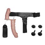 Страпон - Ultra Passionate Harness Dual Penis Strap On Flesh - мініатюра 6