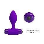 Анальна пробка - Pretty Love Vibra Butt Plug Purple - мініатюра 7