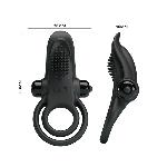Ерекційне кільце - Pretty Love Vibrant Penis Ring Black - мініатюра 5