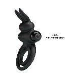 Ерекційне кільце - Pretty Love Vibrant Penis Ring III Black - мініатюра 4