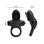 Ерекційне кільце - Pretty Love Vibrant Penis Ring II Black - мініатюра 5