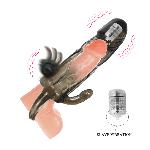 Насадка на член - Brave Man Vibrating Penis Sleeve Black - мініатюра 7