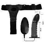 Страпон - Pretty Love Marvin Vibrating StrapOn Harness Black, 16.2 см - мініатюра 6