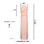 Насадка на член - Silicon Sleeve Enlarger, Flesh 1 - мініатюра 2