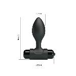 Анальна пробка - Pretty Love Vibra Butt Plug Black - мініатюра 3