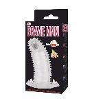 Насадка на член - Brave Man Vibrating Penis Sleeve Clear - мініатюра 4