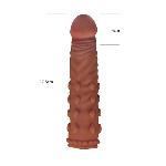 Насадка на член - Pleasure X-Tender Penis Sleeve Add 2" Brown - мініатюра 3
