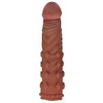 Насадка на член - Pleasure X-Tender Penis Sleeve Add 2" Brown - мініатюра 5