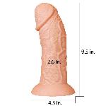 Фалоімітатор - King-Sized Realistic Curved Dildo 9.5" Flesh - мініатюра 3