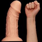 Фалоімітатор - King-Sized Realistic Curved Dildo 9.5" Flesh - мініатюра 4